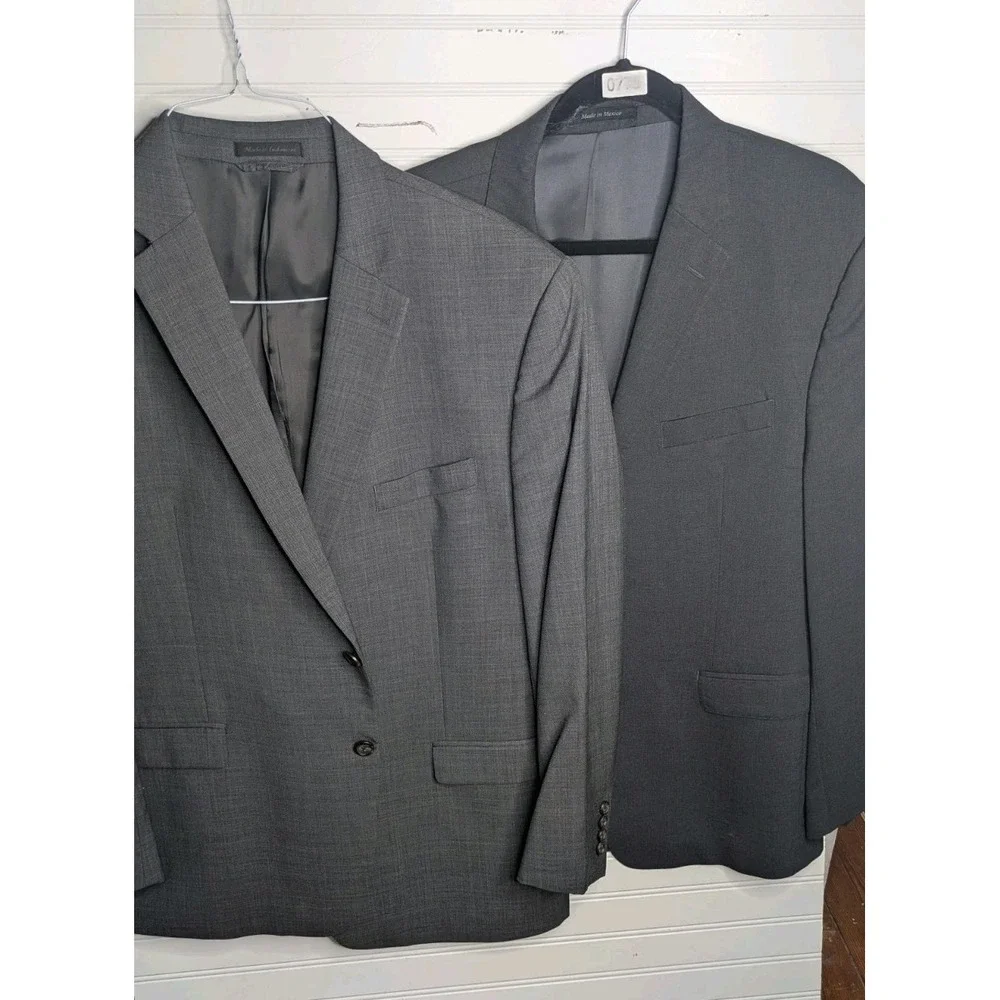 Ralph Lauren Mens Blazers Good Condition 46R Grey Wool Buttons Business Career